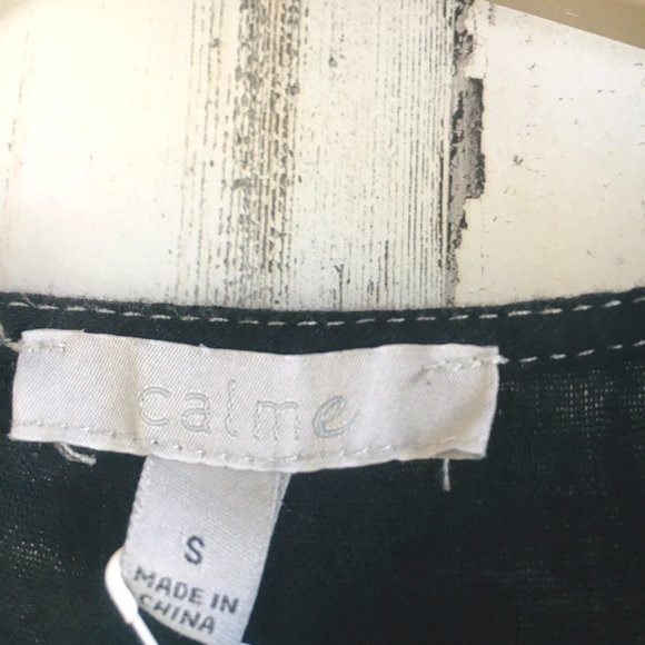 NWT Johnny Was Calme Black Gauze Midi Dress Short Elbow Sleeve Cotton S - Picture 5 of 9